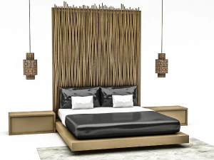 3D Boheems bed 03-model 3D Model