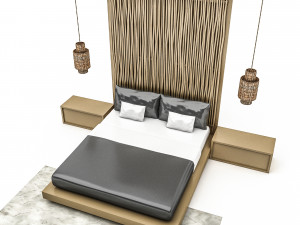3D bohemian bed 03 model 3D Model