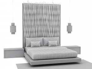 3D bohemian bed 03 model 3D Model