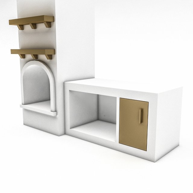 Bohemian fireplace Modello 3D .c4d .max .obj .3ds .fbx .stl .blend 