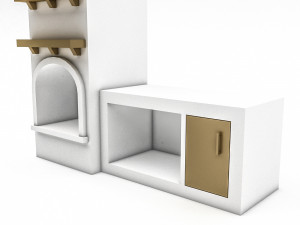 Bohemian fireplace 3Dモデル