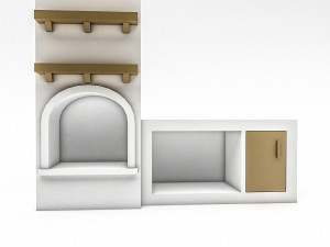Bohemian fireplace Modello 3D