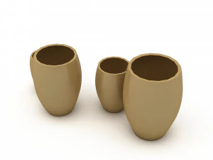 3D Boheemse vazen 3D Model