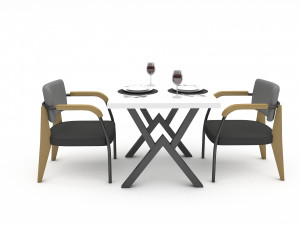 Dining table 002 model 3D-Modell