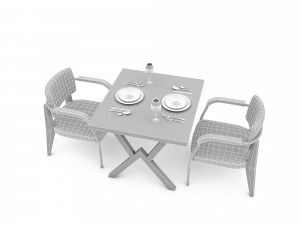 Dining table 002 model 3D-Modell