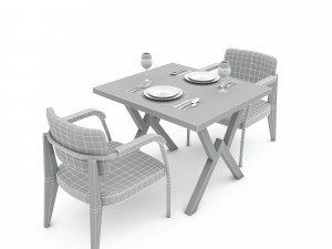 Dining table 002 model 3D-Modell