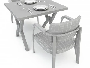 Dining table 002 model 3D Model