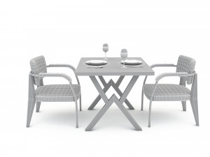 Dining table 002 model 3D-Modell
