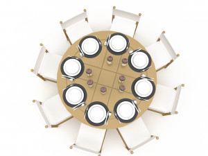 3D dining table 003 3Dモデル