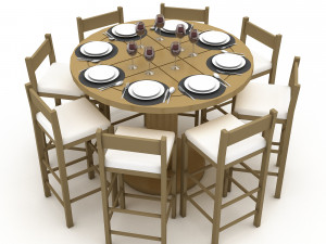 dining table 004 3D Model