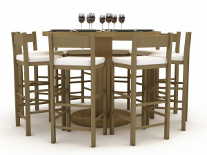 dining table 004 3D Model