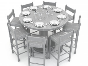 dining table 004 3D Model