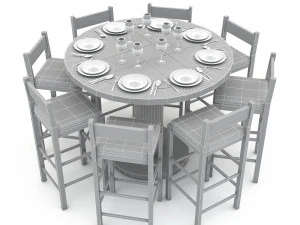 dining table 004 3D Model