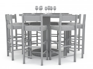 dining table 004 3D Model