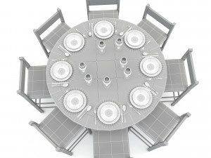 dining table 004 3D Model
