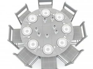 dining table 004 3D Model