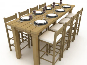 ダイニングテーブル0053Dモデル 3Dモデル