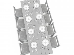 3D dining table 005 model Modelo 3D