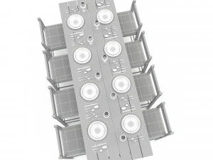 3D dining table 005 model 3D Model