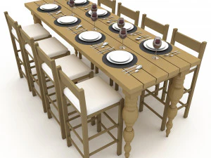 Стіл обідній 006 3D 3D Модель