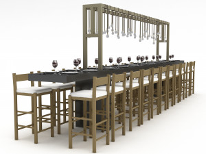 3D dining table 007 3Dモデル