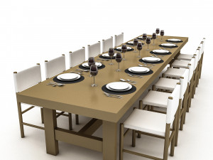 dining table 008 3Dモデル