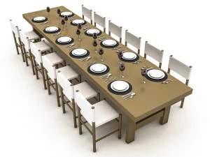 dining table 008 3D Model
