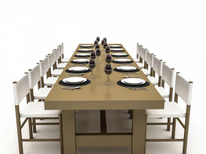 dining table 008 3D Model