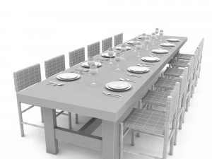 dining table 008 3D Model