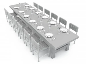 dining table 008 3D Model