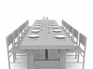 dining table 008 3D Model