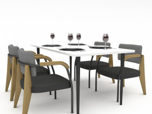 3D dining table 010 3Dモデル