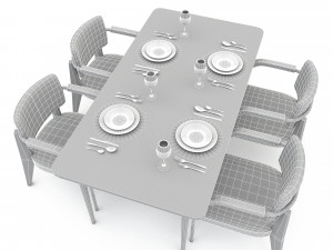 3D dining table 010 3Dモデル