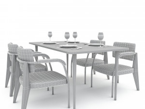 3D dining table 010 3Dモデル