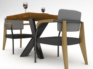 Dining table 012 3D 模型