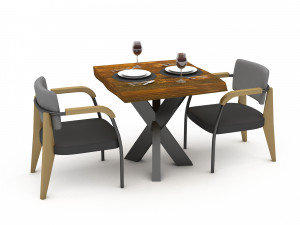Dining table 012 3D Model