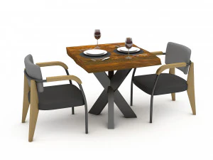 Dining table 012 3D Model