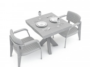 Dining table 012 3D Model
