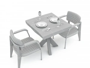 Dining table 012 3D Model
