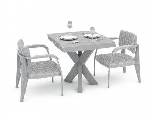 Dining table 012 3D Model