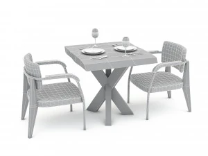 Dining table 012 3D Model