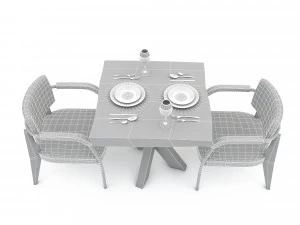 Dining table 012 3D Model