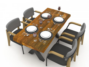 3D dining table 013 model 3Dモデル