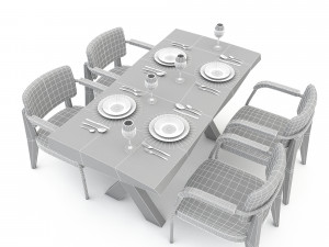 3D dining table 013 model 3D Model