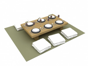 Bohem dining tabe Model 3D
