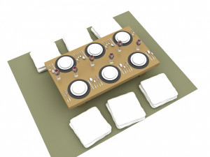 Bohem dining tabe Model 3D