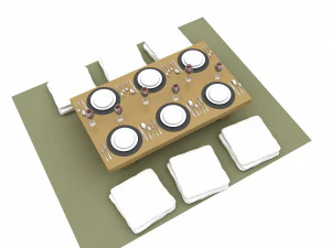 Bohem dining tabe 3D Model