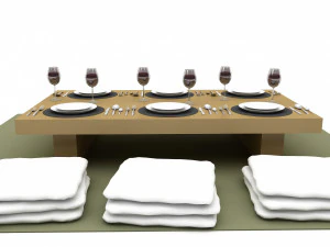 Bohem dining tabe 3D Model