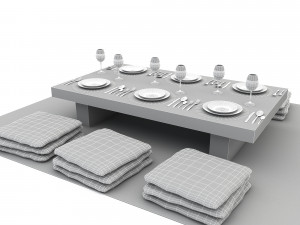 Bohem dining tabe Model 3D