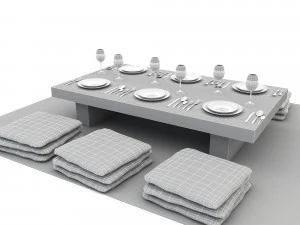 Bohem dining tabe 3D Model